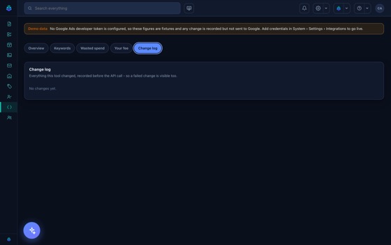 The change log: what changed, who changed it, and what it was before